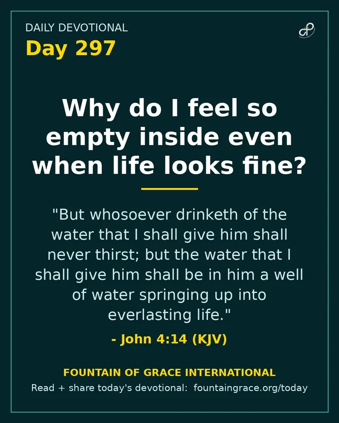 Why do I feel so empty inside even when life looks fine? - Fountain of Grace International