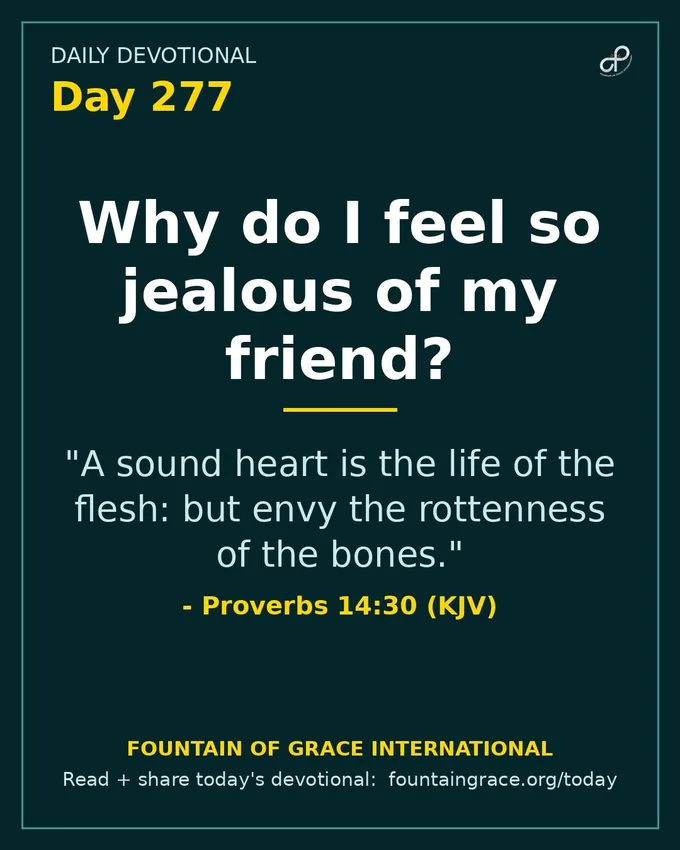 Why do I feel so jealous of my friend? - Fountain of Grace International