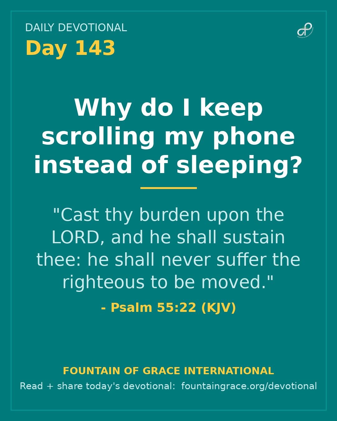 Why do I keep scrolling my phone instead of sleeping? - Fountain of Grace International